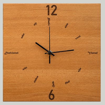 wanduhr "script"