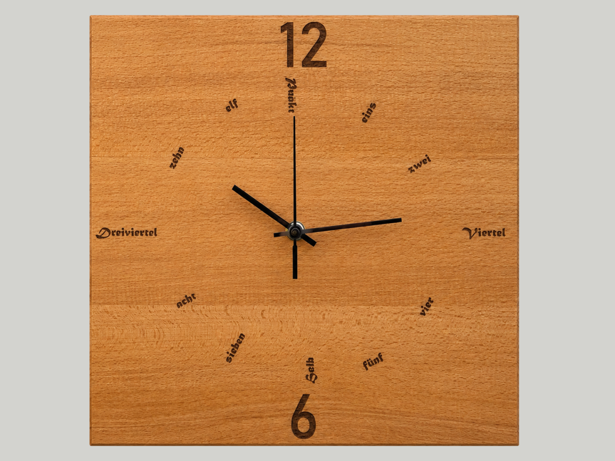 wanduhr "script"