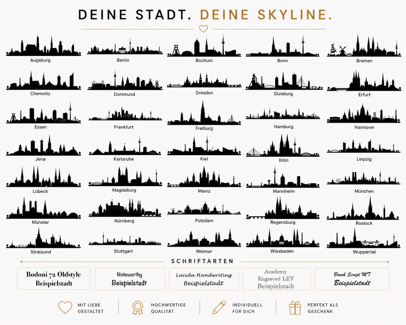 schlüsselbrett "skyline"